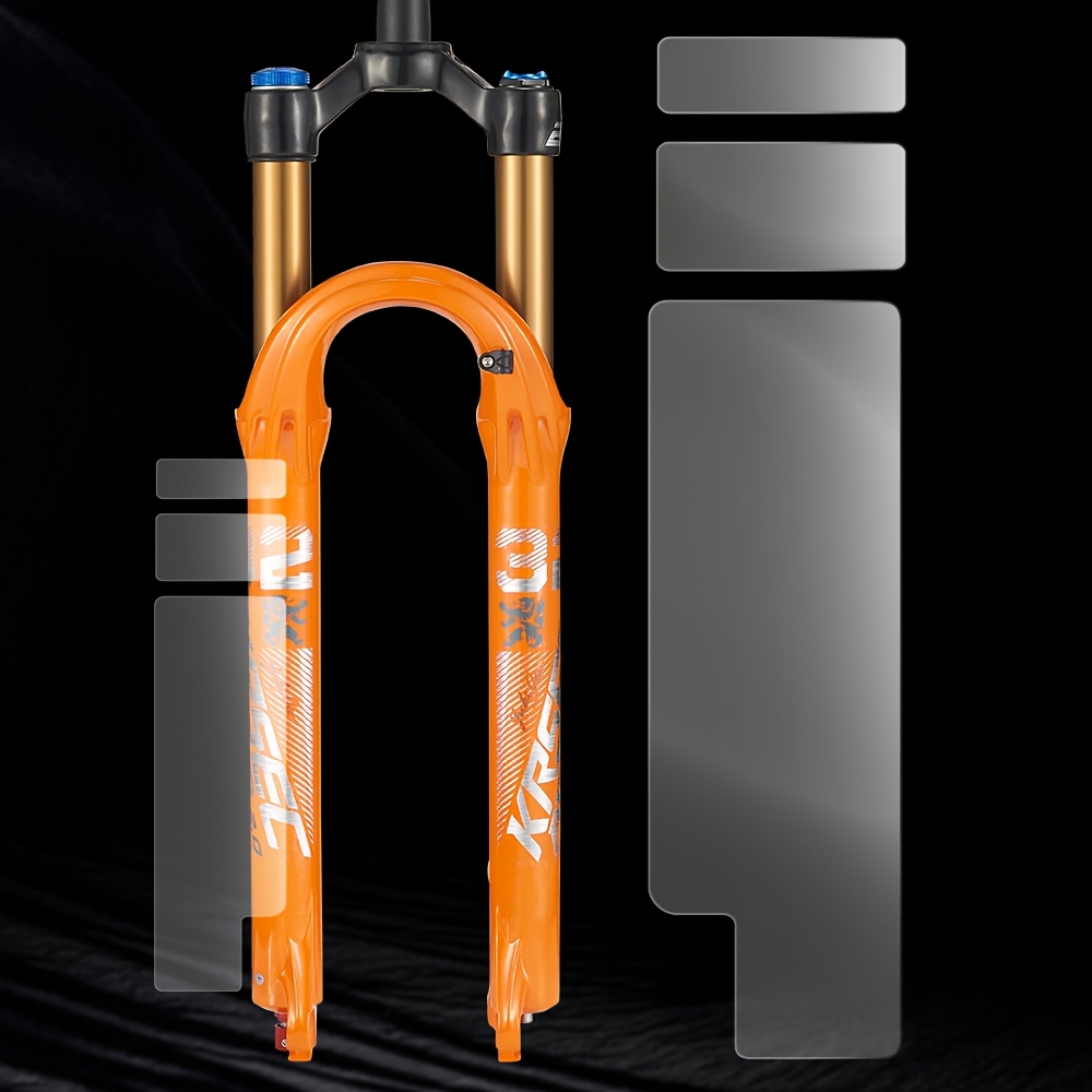 Clear Pvc Bike Fork Protective Sticker - High And Residue-free Removal, For Mtb Air Forks, 3 Styles