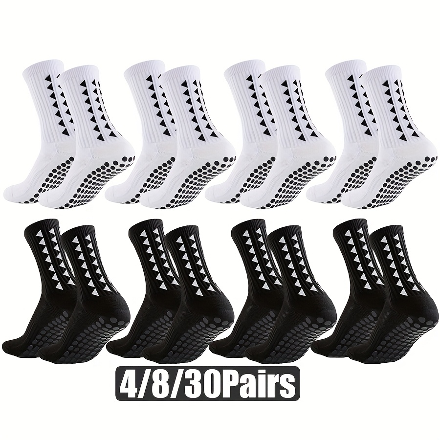 Grip Socken Für Fußball & Sport – 6 Paar Anti-Rutsch-Socken In Größe 39-46, Inkl. 2 Armbänder