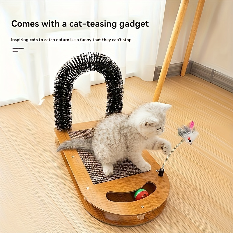 

U-shaped Multi-function Cat Scratching Board, Self-grooming And Massage Toy Interactive Toy For Cats And Small Dogs