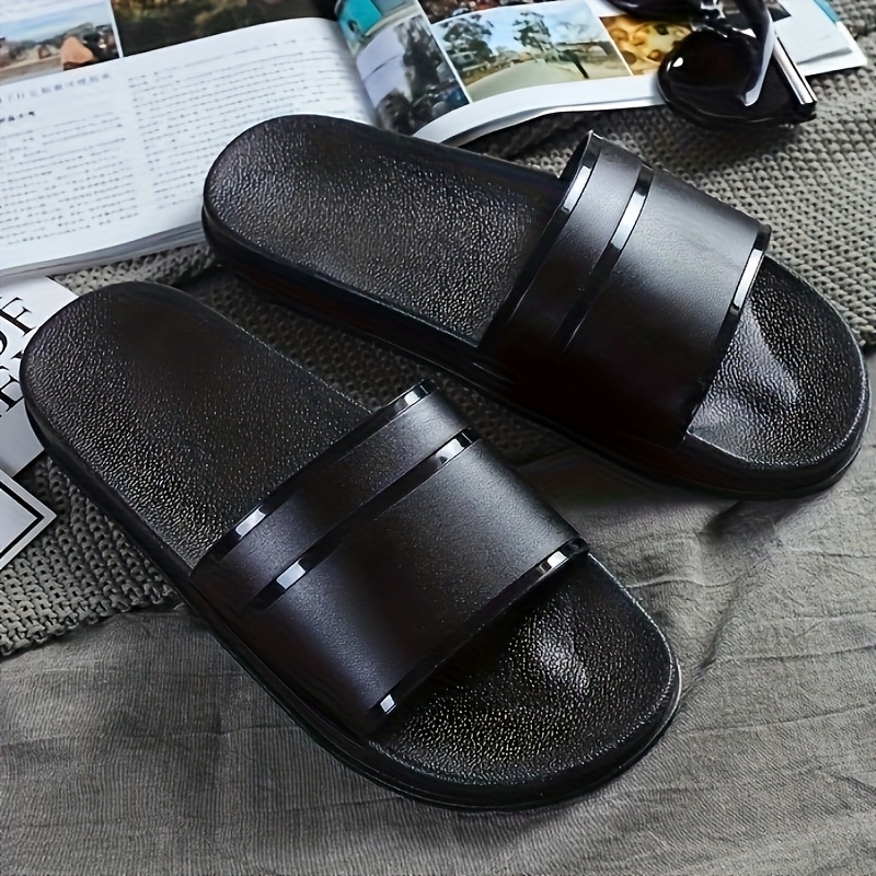 new unisex solid slippers mens casual non slip - Temu Mexico display picture 3
