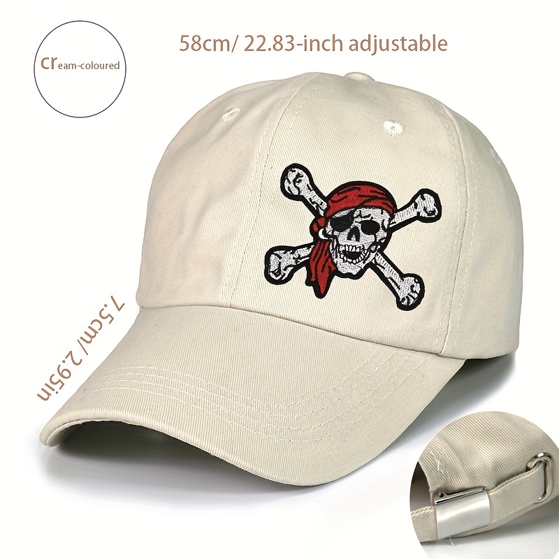 Fish Skeleton Prints Baseball Cap - Adjustable Washed Cotton