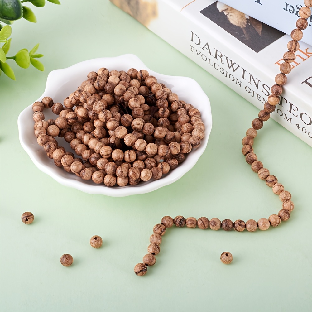 Wood Round Beads, 5 Strand for DIY Jewelry Making