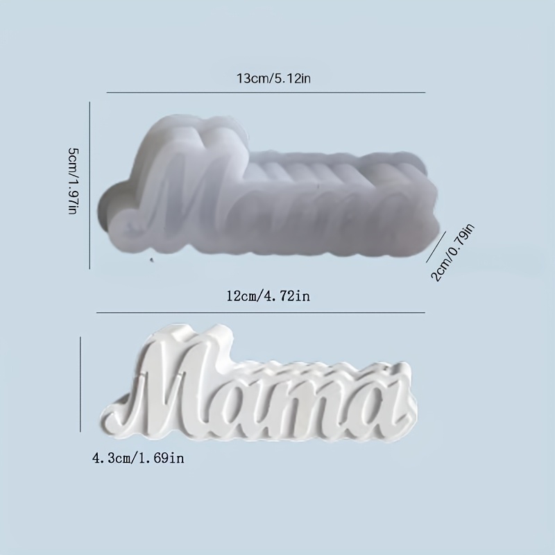 E-shop Ton- Silikonform zur Herstellung des Wortes „Mama“ – eine handgefertigte Dekoration | Muttertagsgeschenk | Ton- Silikonform im Bohemian-Stil
