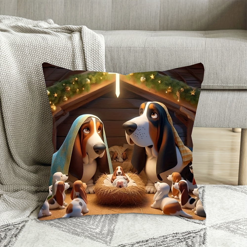 

18x18" Basset - , , And Decorative For & - , Zip , ( Not Included)