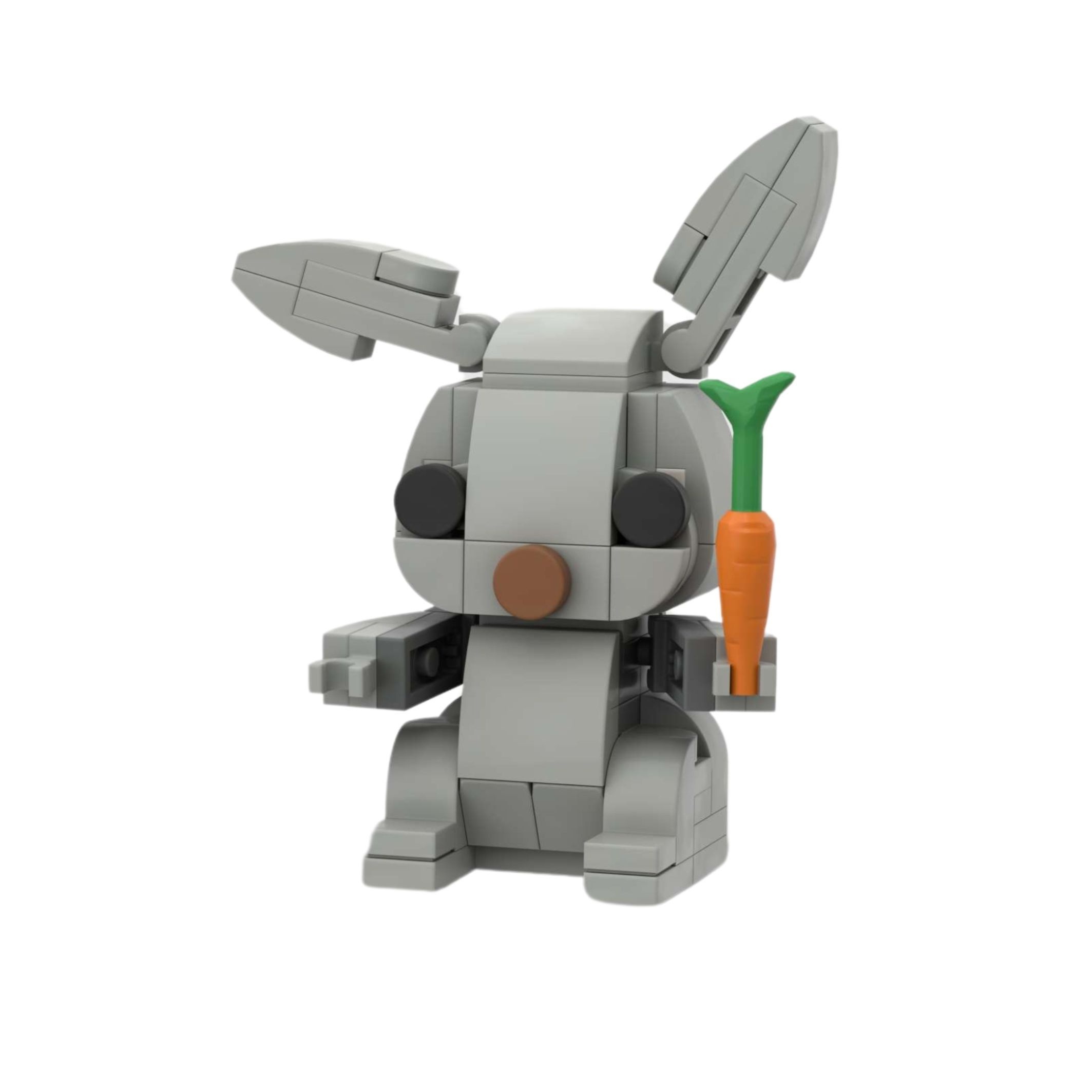 Easter Bunny Building Set Colorful Rabbit Pink And Grey