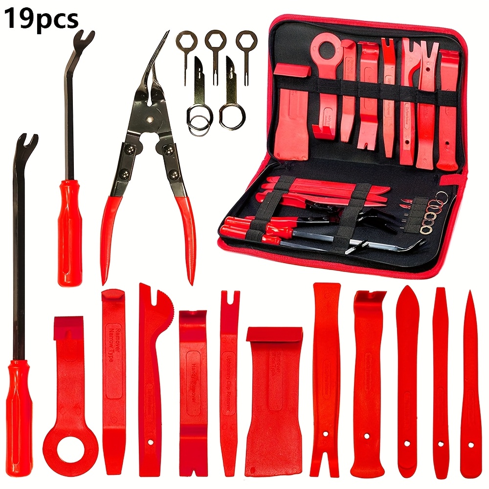 E-shop Abdeckungsentfernungs-Set, Auto-Klappwerkzeugset für Türverkleidungen/Radio/Stereo/Klemmenentferner, Klammerentfernungswerkzeuge mit