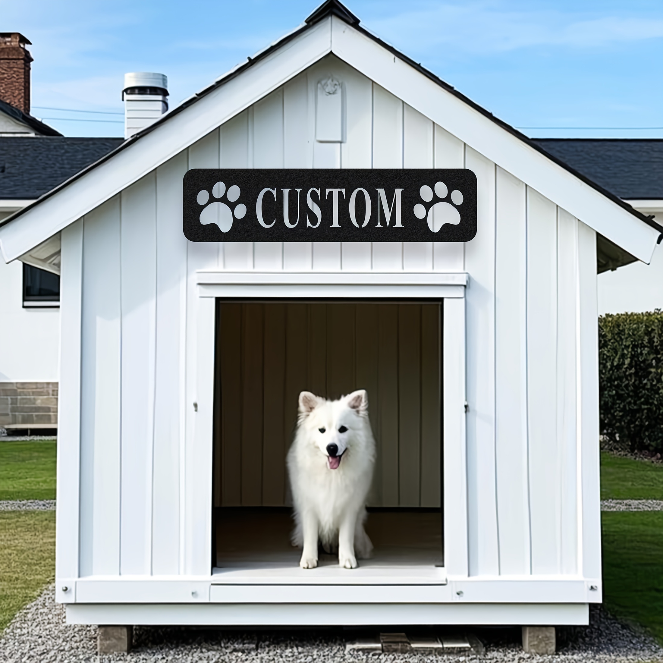 TEMU A Custom Paw - A Personalized Tag, Sturdy And Durable Wall-mounted Art Decoration, Suitable For Dog Houses, Home And Garden, A Gift For Dog