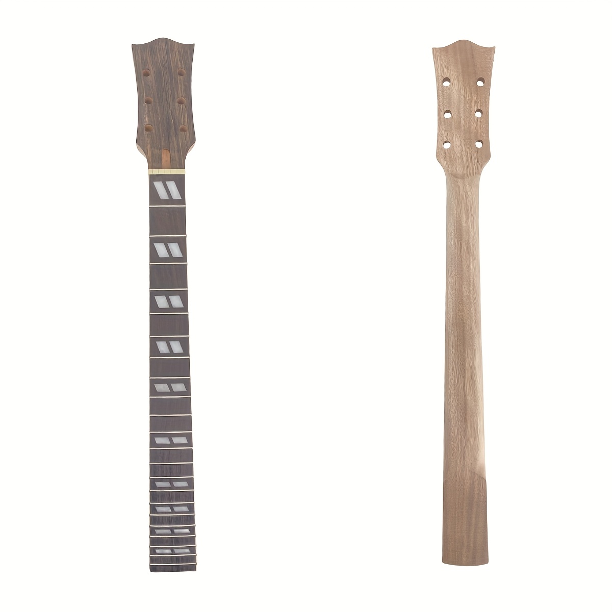 YoungMonic Unfinished 22 Fret 24.75inch Mahogany Electric Guitar Neck Rosewood Fretboard Bolt On Heel Nice Inlay, Instrument Repair Part, Diy Guitar Build, Vintage Guitar Look, Classic Guitar Design, Handcrafted Guitar Part, Highquality Wood, Fretboard Extension, Extended Guitar Neck, Guitar Technicians, Diy Guitar Builders