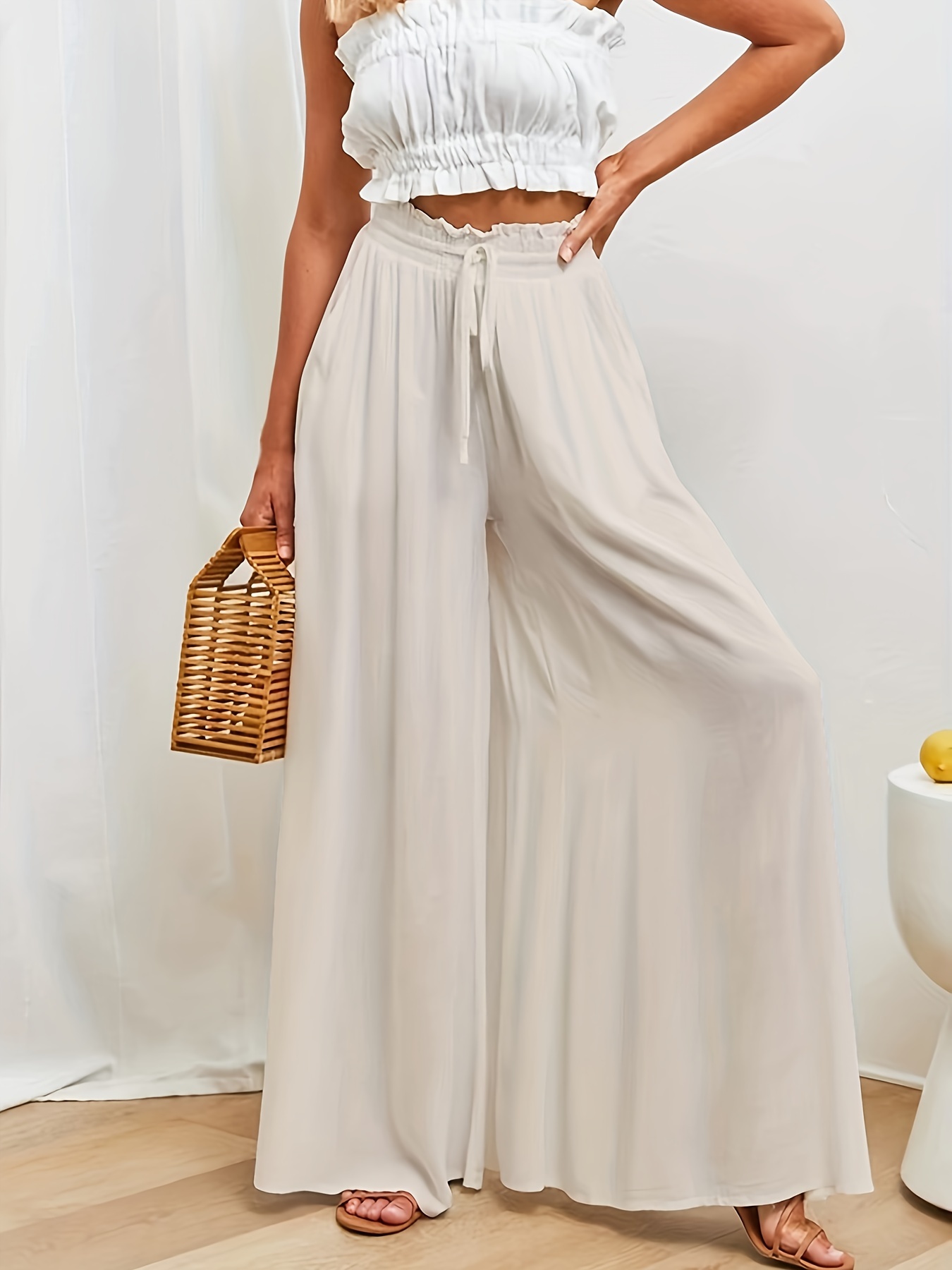green emerald velvet dress Yvette Modern Pleated Long Flowy Wide-Leg Suit Pants| Women's Light Support Pants,