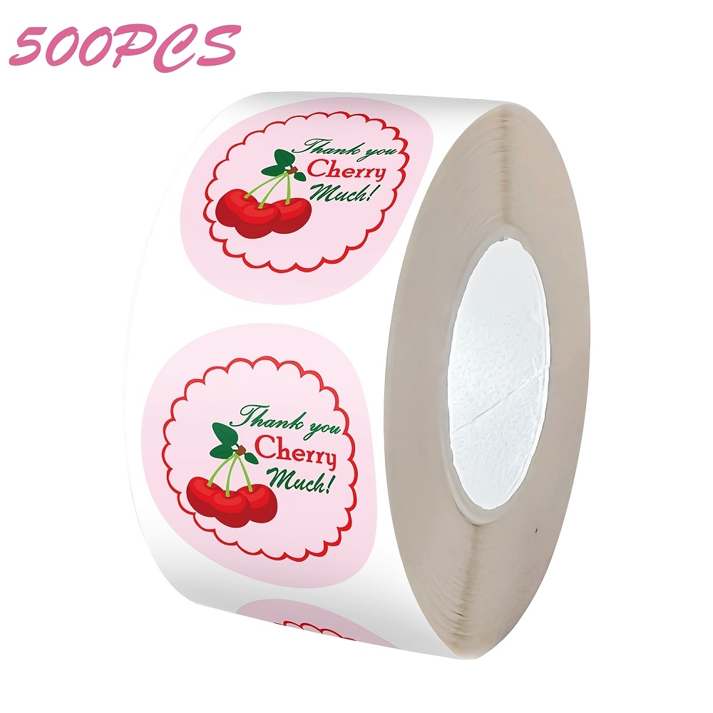 

500pcs Round Rolled Decorative Label Stickers Packaging Box Decorative Stickers