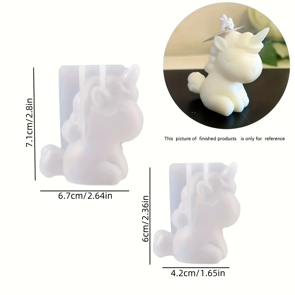 Image of 2pcs Resin Silicone Molds, Silicone Unicorn Mold For Plaster Resin Casting, 3d Animal Silicone Molds For Diy Art Crafts, Home Table Decoration
