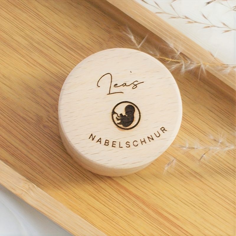 E-shop Personalisierte 1-teilige Holz--Erinnerungskiste, Geburtssouvenir-Erinnerung, Aufbewahrung für Fötalhaar und Zähne, und Geburtstagsgeschenk,