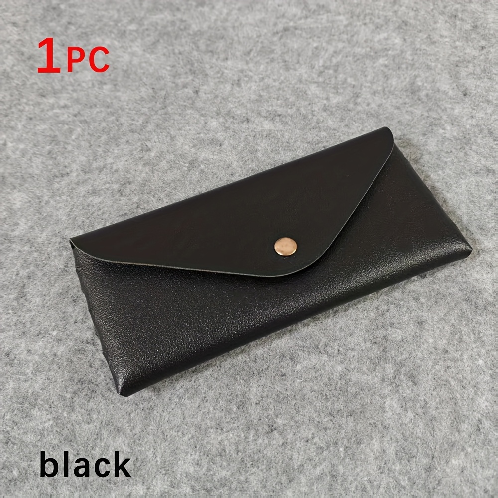 1/2pcs Glasses Storage Bag, Portable Fashion Glasses Storage Bag, Pu Material, Ultra-thin Design, Stylish And Durable, Unisex - Travel Storage Bag