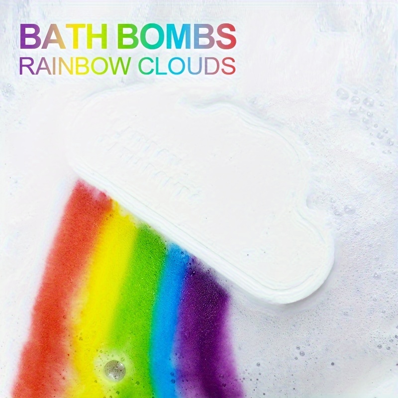 

Rainbow Bubble Bath Salt Ball Fragrance Bath Bubble Bath Salt Balls Bubble Bouncing Coconut Scent