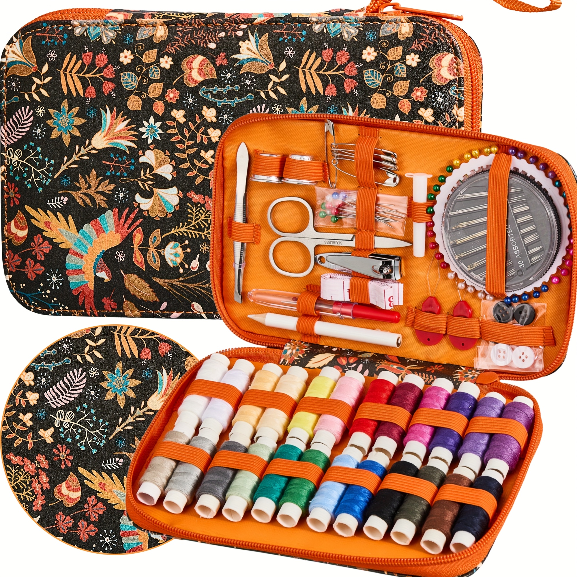 A 130pcs Sewing Kit Featuring Patterns, Complete With All Necessary Supplies, Designed For Professionals And Travelers, Suitable For Emergency Use At Home