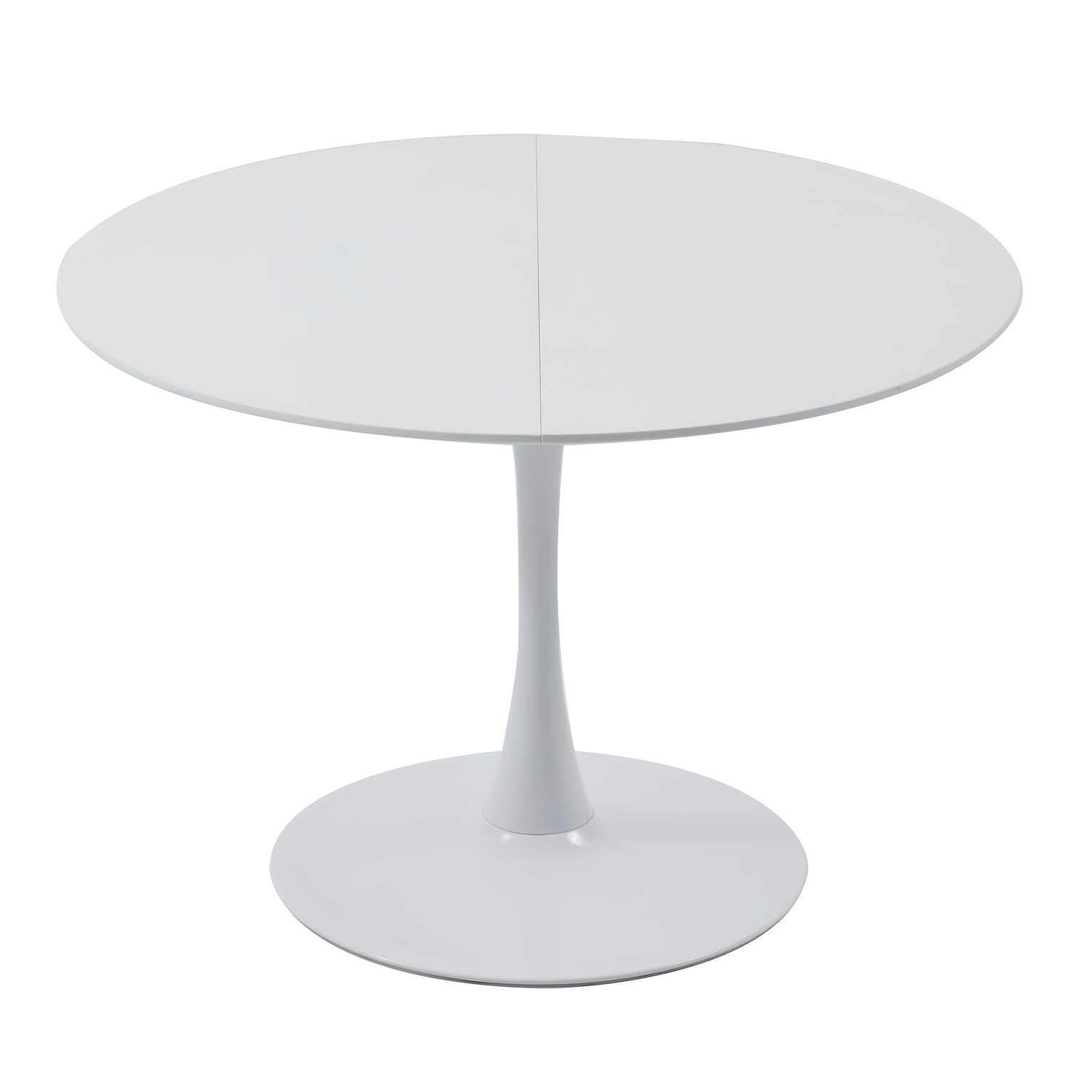 Image of Egoonm Round Dining Table For 4-6 People Nordic Table With Matte Top And Metal Legs For Living Room Load Capacity 110x75cm White