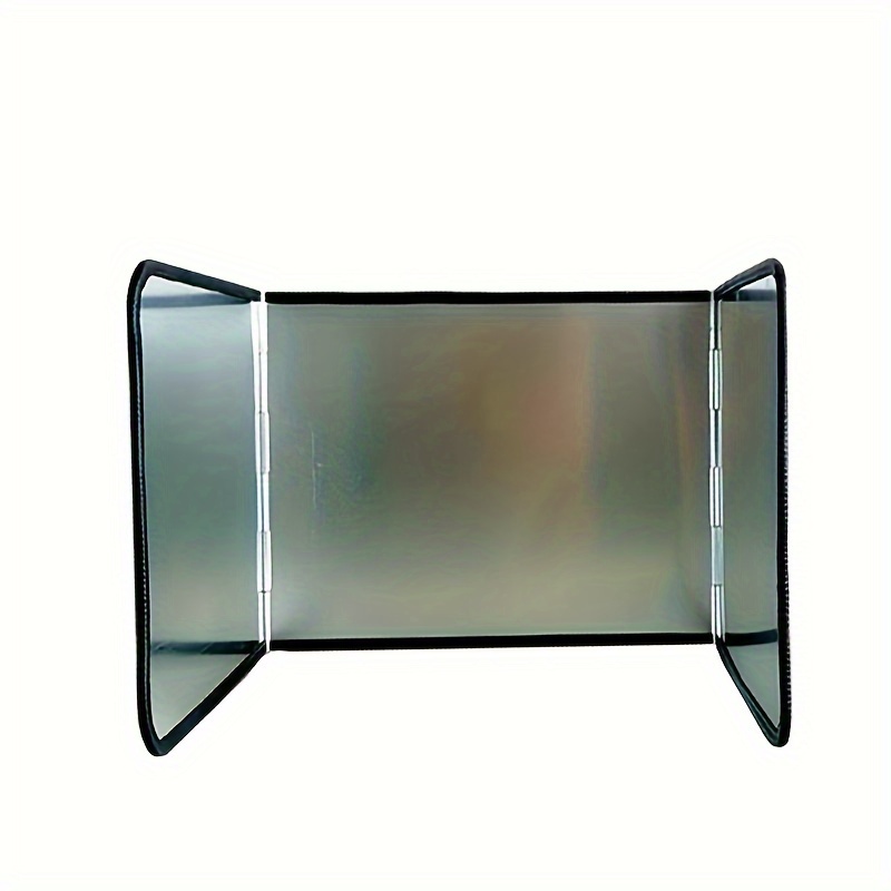 1pc stainless steel non stick 3 panel foldable grease splatter screen easy to clean multi layer with side handles for stove   mount   frying in kitchen details 6