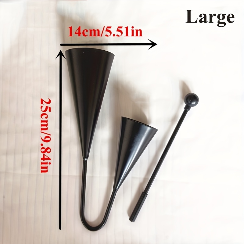 Cowbell Metal Material Double Heads Horn Durable Calling Bell Black Percussion Musical Instrument For Outdoor Class…: retailer-supplied image