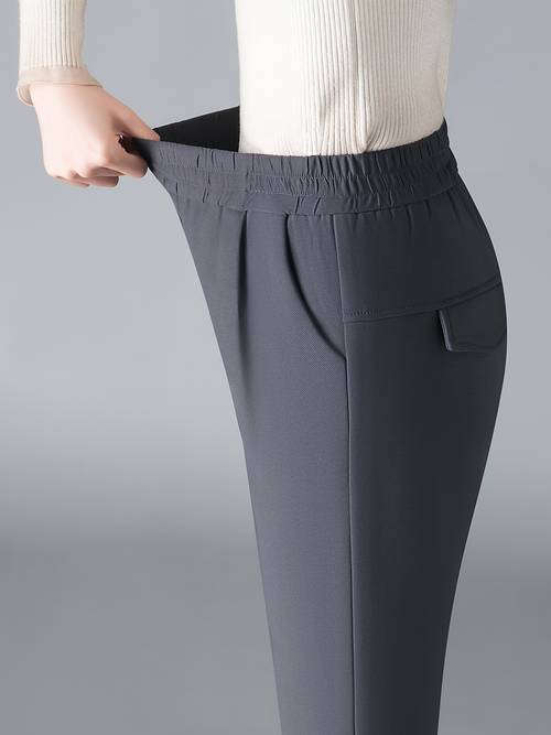 womens high waisted tapered harem pants elastic waist drawstring versatile black straight leg drapey pants with pockets machine washable for casual formal wear comfortable fashion middle eastern style functional pockets