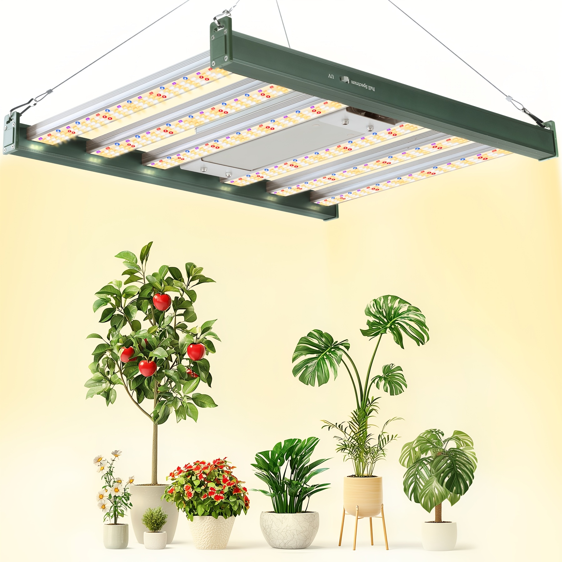 Image of Led Plant Light 240w With Uv Infrared And Blue Light, Dimmable Led Plant With Dimmable Daisy Chain Function For Veg, Flowers Grow Light For Growing Tent Indoor Seed Buds Plants Vegetables Flowers