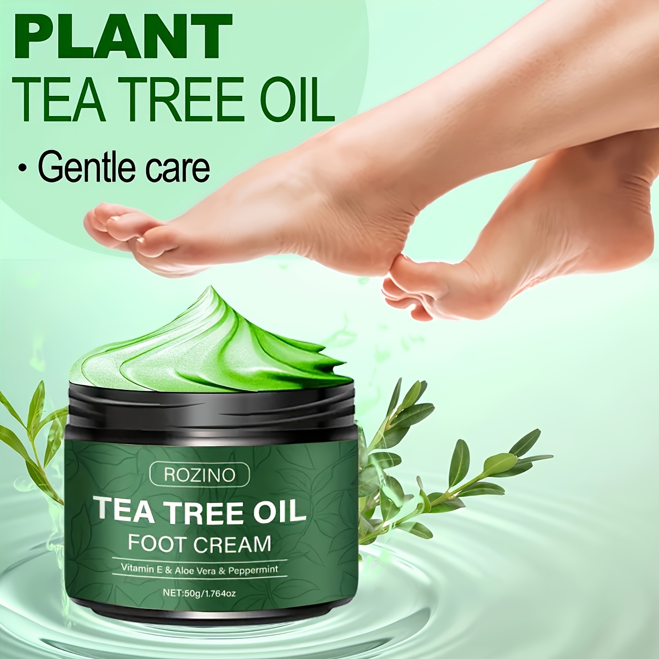 2-pack Tea Tree Oil Cracked Cream - Anti-crack Moisturizing, Highly Moisturizing Light Beige, Suitable For Dry Areas Such As Hands, Insteps, Ankles, Etc., Softens Skin And Relieves Cracks, Designed For Dry And Cracked Skin