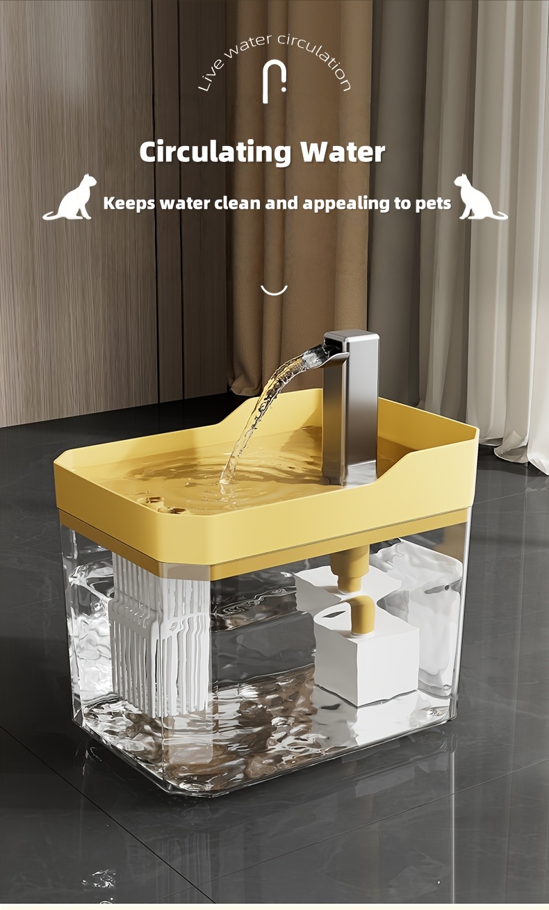 automatic dog water fountain cute keychain usb powered with   4 stage filtration system   water level window no suitable for   low maintenance pet water dispenser Product details 3