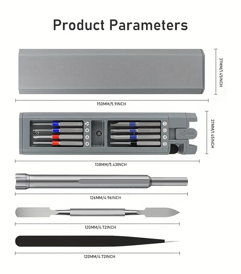 71 in 1 precision screwdriver set with magnetic holder metal construction no electricity required electronics computers glasses phones watches pc gaming consoles Product details 7