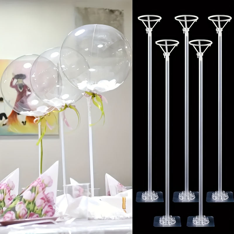 6pcs Wedding Table Balloon Stand Set, Balloon Base Column, Balloon Holder, Column Support, Decoration For Wedding And Birthday Party