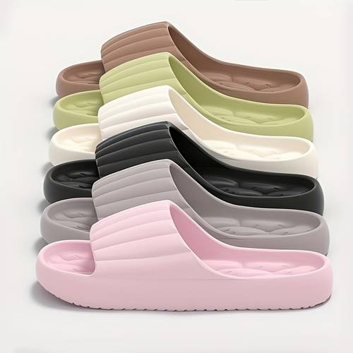 fashionable and eva mens and womens summer slippers non slip casual slippers with ribbed pumpkin texture indoor outdoor use beach and sea unisex slippers elegant womens sandals use in multiple
