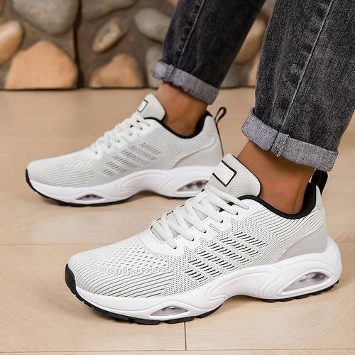 mens breathable and comfortable sports shoes anti slip and wear running shoes breathable and lightweight cushioning sports training shoes suitable for jogging gym tennis sports suitable for