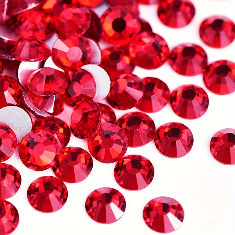 

1440-piece Red Resin Rhinestones Set, 5mm Flatback Crystals For Diy Nail Art & Fashion Embellishments