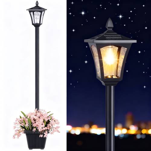 solar post light warm white light suitable for outdoor garden decoration 1pc ip44 solar way light with and festive landscape design christmas and new year festive atmosphere 60lm
