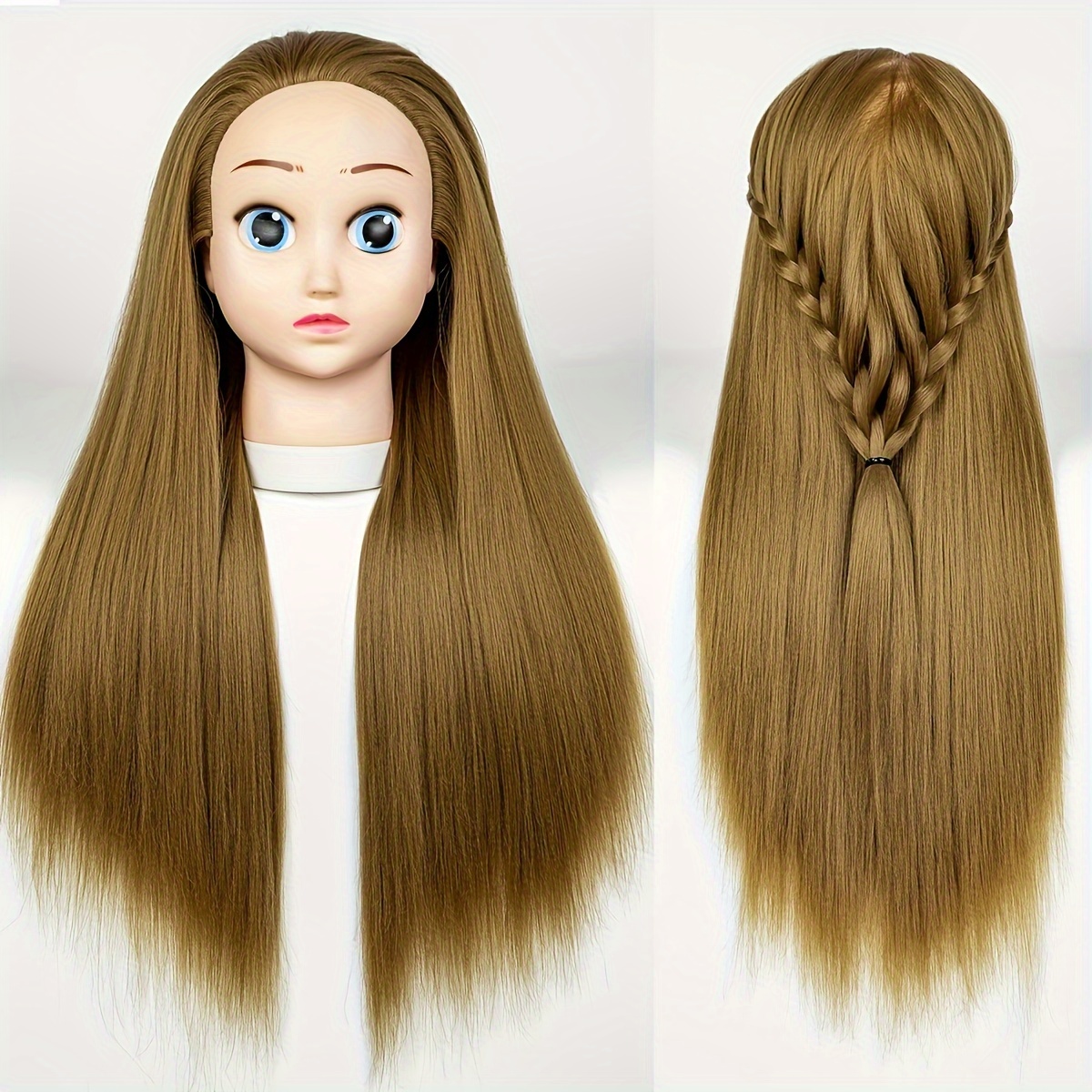 Mannequin Head with 70% Real Hair, TopDirect 26 Hair Mannequin