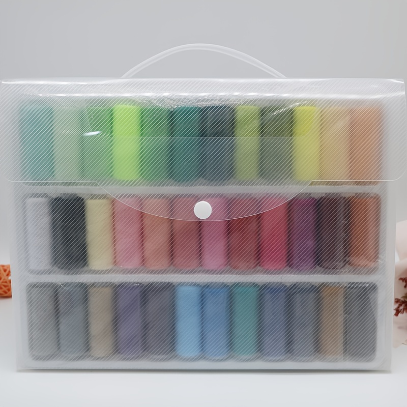 

Jumbo 36-color Polyester Sewing Thread Kit - Assorted Colors For Diy Embroidery & Home Sewing Machine Projects