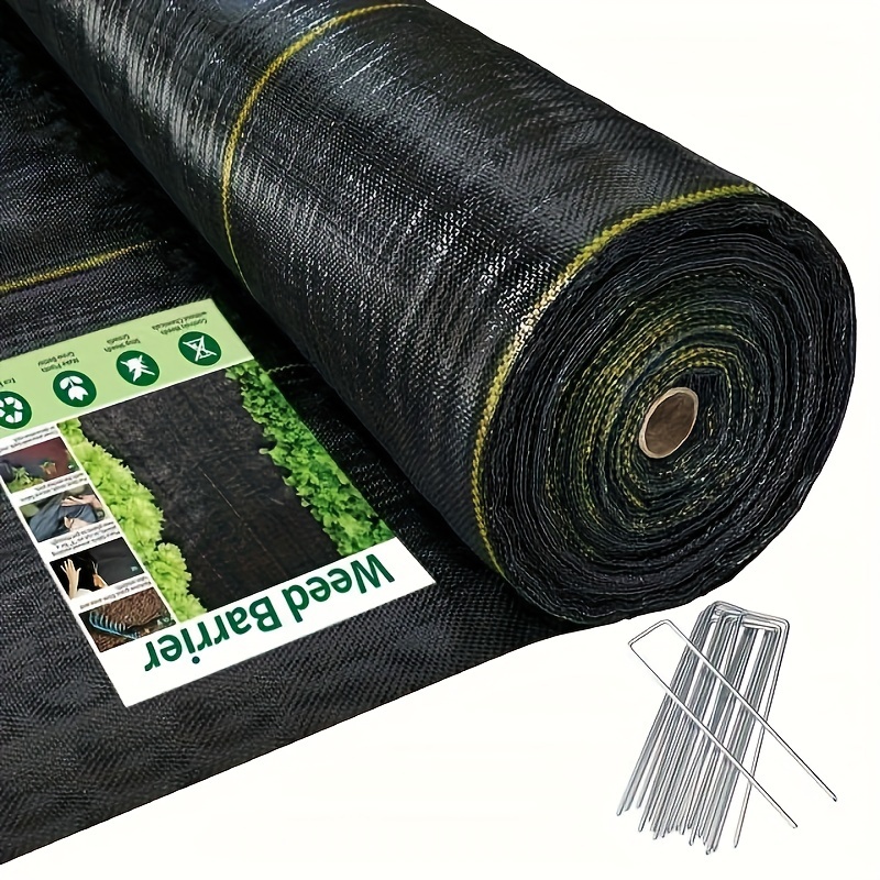 

3 Ft. X Ft. Barrier Landscape Fabric With U-shaped Securing Pegs, Heavy-duty Gardening Mat Control