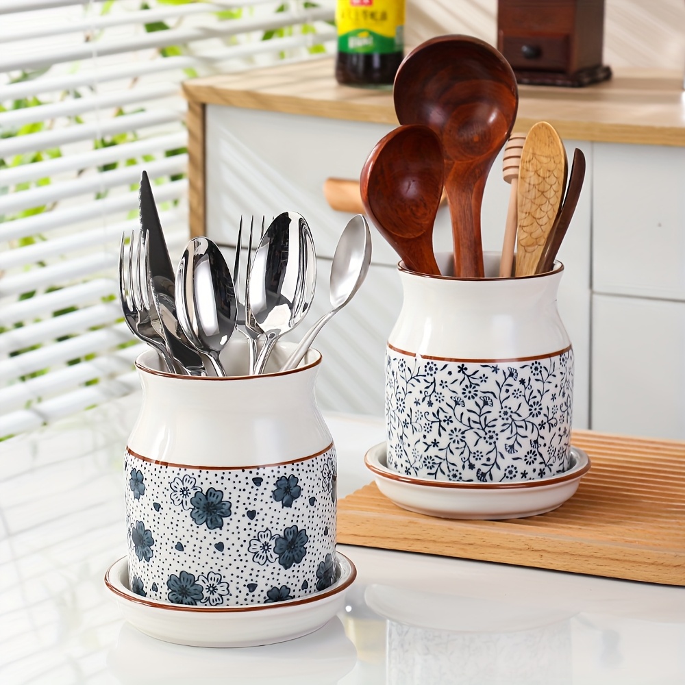 WAYUTO Porte-ustensiles de cuisine multifonction de grande capacité en