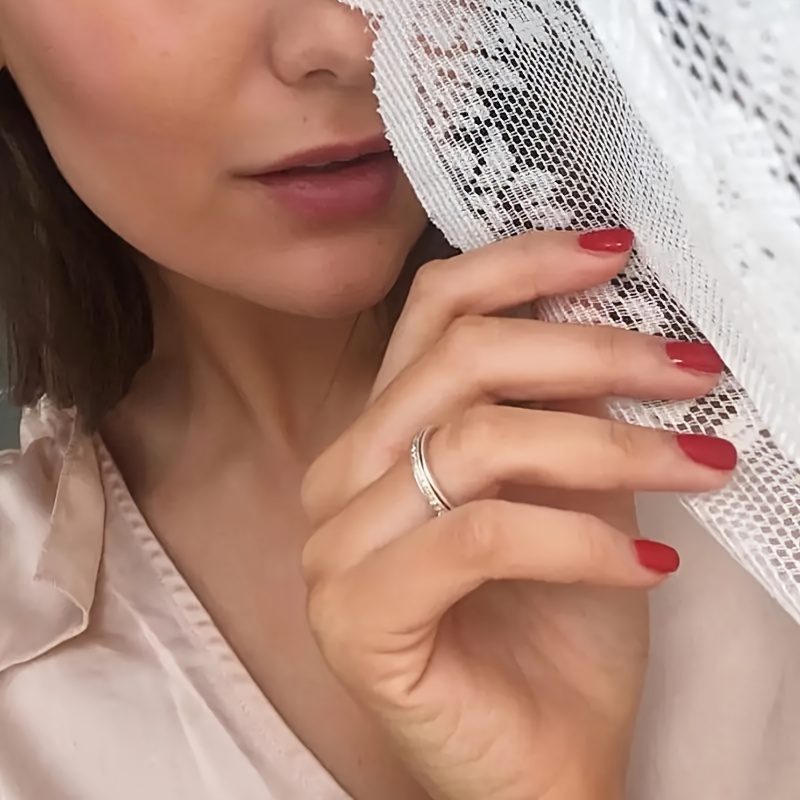 3pcs/set women s fashionable decompression rotating stainless steel ring, rotatable, decompression, meditation ring, suitable for daily wear, banquets, parties, festivals, birthdays, weddings, anniversaries, gifts, souvenirs, high quality rings for women, art deco rings for women, rotating finger ring, daily wear rings, multi-piece fashion rings, decompression rotating ring, geometric jewelry, art  , high quality stainless steel, gift-grade   Product details 3