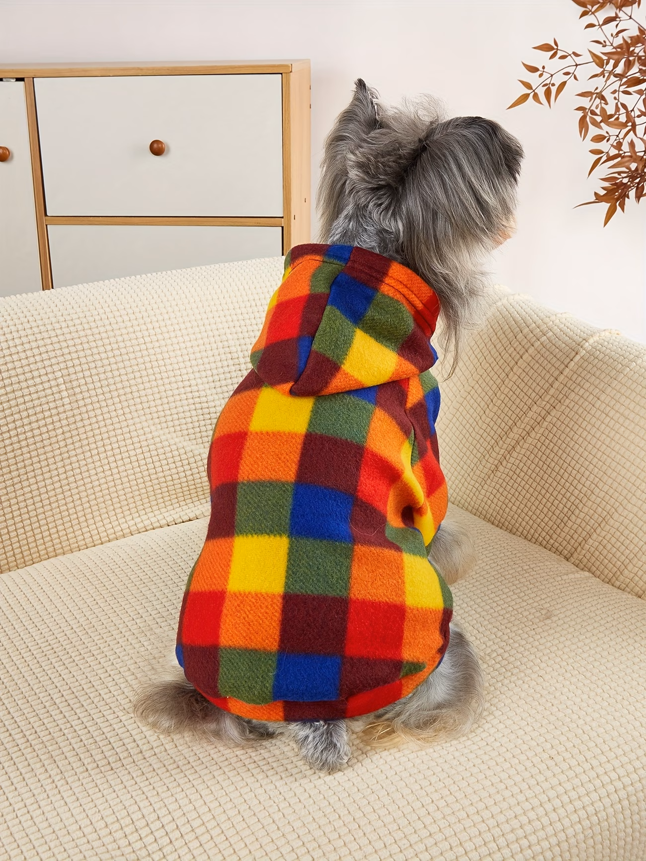 pet sweatshirt clothing 1pc colorful fleece warm comfortable coat for cats and dogs indoor and outdoor animal apparel autumn and winter hoodie for kittens and puppies cute cartoon pet supplies soft pet dog clothes puppy Product details 1