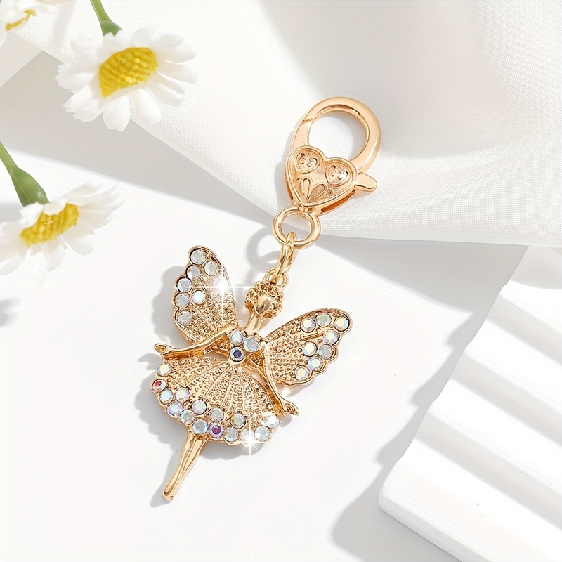 TEMU A Stylish And Easy Cute Fairy-shaped Keychain Accessory, Perfect For Decorating Women' Keys, Bags, And For Gifting Christmas Women Keychain