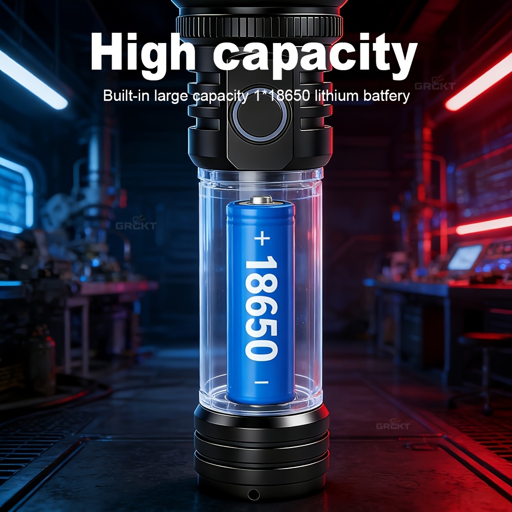 Multi-Functional Camping Flashlight with Fresnel Lens Ignition