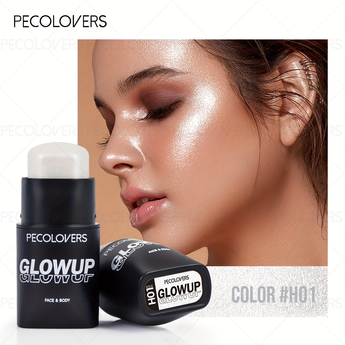 1pc Shimmer Highlighter Stick Long-lasting High Gloss Brightening Face Contour Highlight Makeup For Face Multi-use Cosmetic Stick