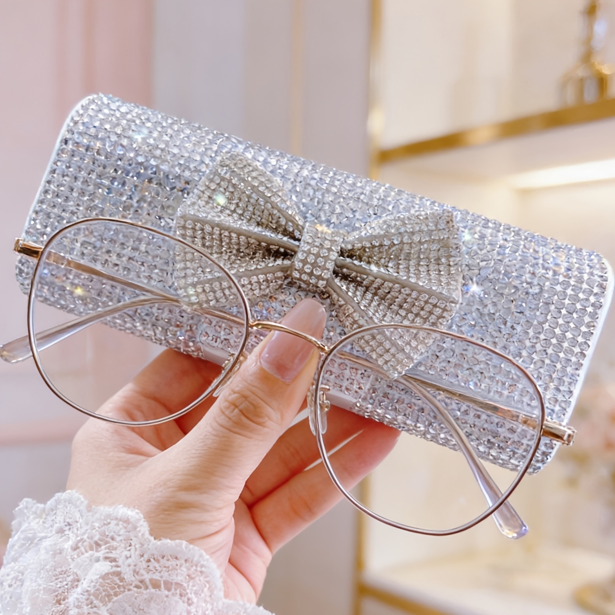 Groes Brillenetui / Diamant Aufbewahrungsbox fr Brillen / * zur  Aufbewahrung verschiedener Zubehrteile / Auto Brillenetui