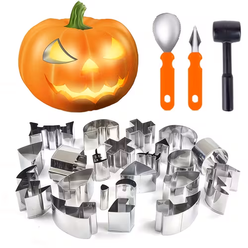 Pumpkin Carving Kit with Mold and Hammer