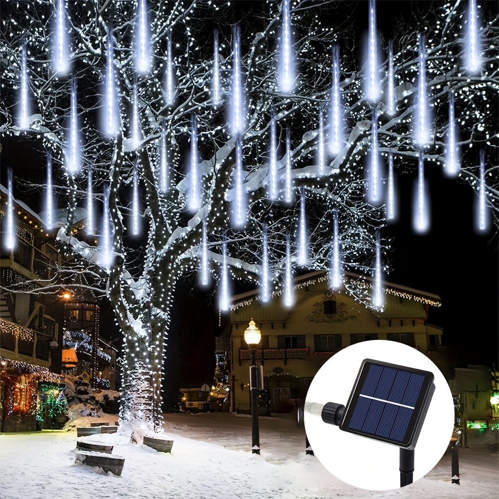 

Solar-powered Meteor Shower & Icicle Lights - Multicolor, 8 Modes For Indoor/outdoor Christmas Decor, Perfect For Trees, Yards, Gardens, Parties & Holiday Celebrations