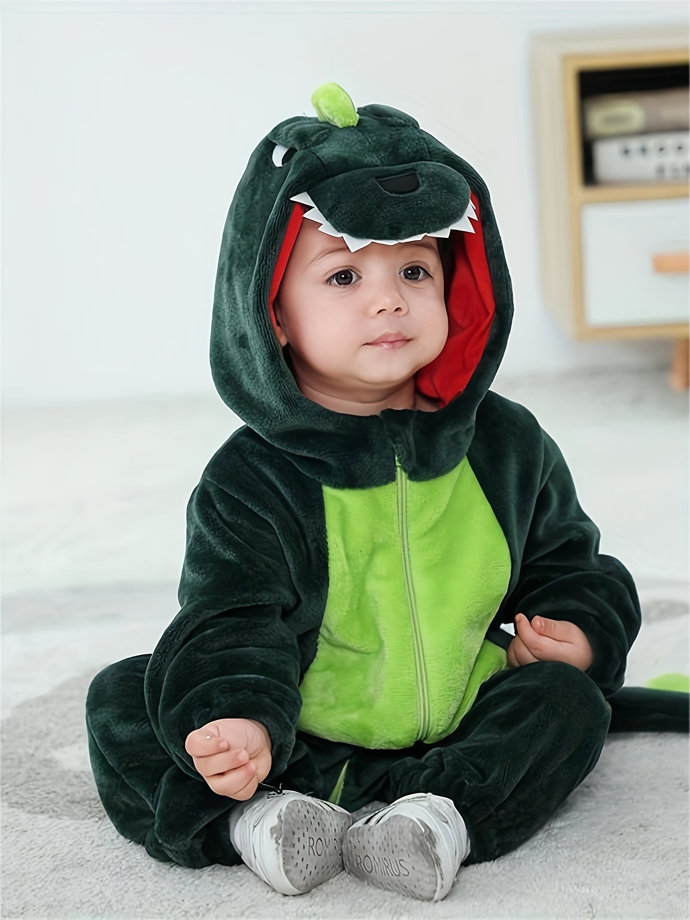 Baby Boy Allover Dinosaur Print Sleeveless Tank Jumpsuit