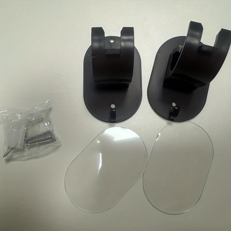 Image of 12pcs (including 4 Screws + 4 Expansion Screws + 2 Double-sided Tapes + ) Installed With Drilling/self-adhesive Curtain Rod Bracket, A Rental Artifact, Heavy-duty Plastic + Stable Clamping
