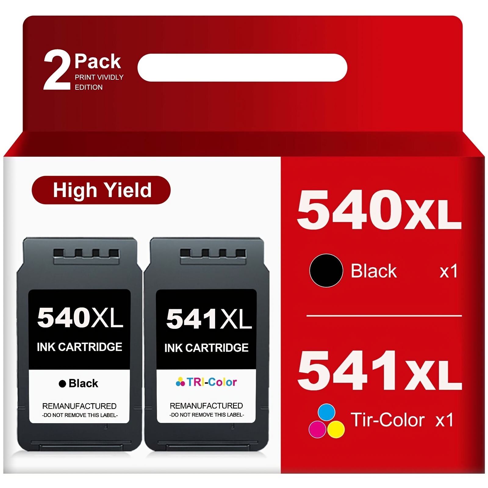 E-shop PG 540 XL CL-541XL Patronen 540xl 541xl (2er Pack) Ersatz für Canon Druckerpatronen 540 541 PG540 CL541 für Druckerpatronen Canon TS5150 MG3600
