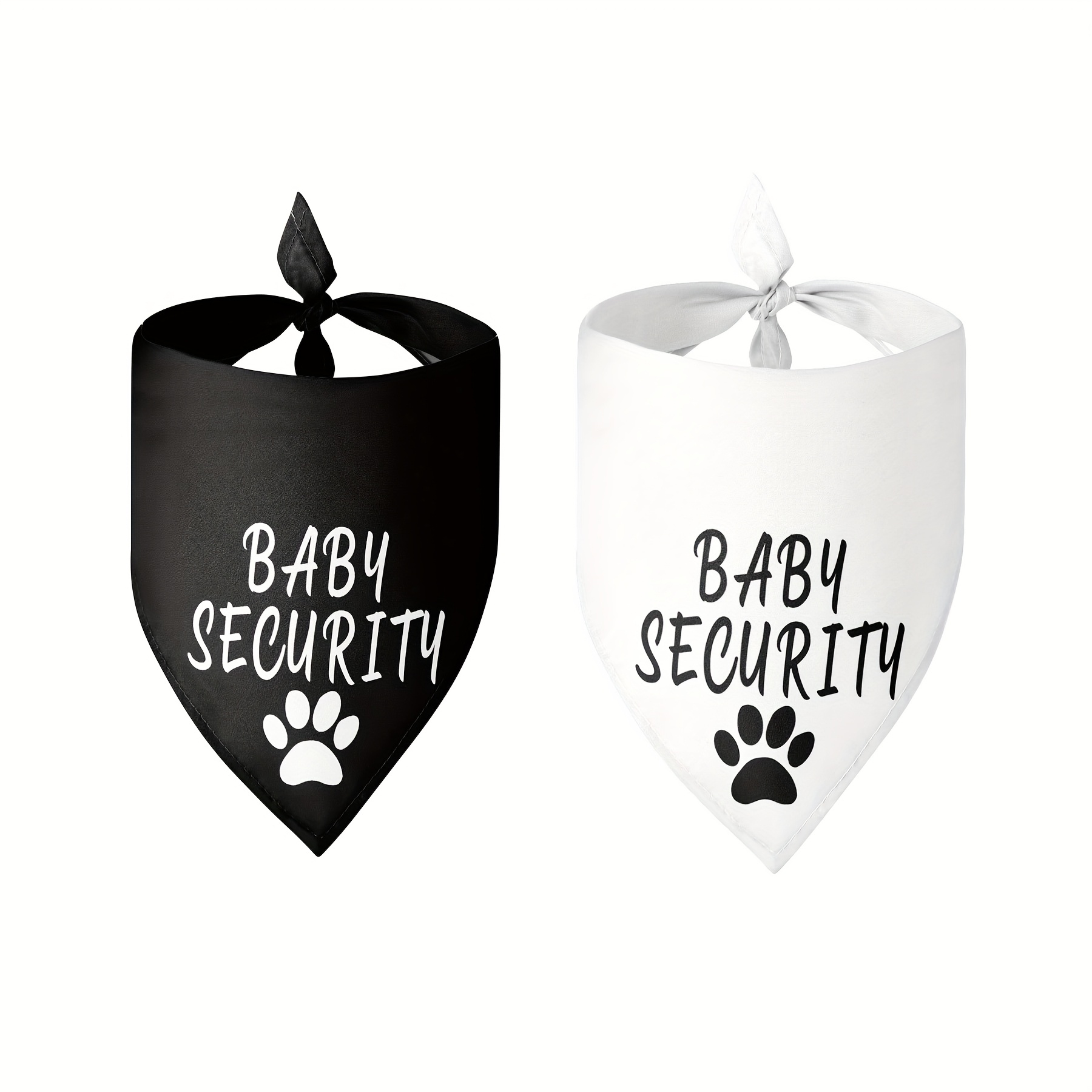 E-shop 2 Stück Hundebindel mit "Baby Security"-Druck - Verstellbarer, waschbarer Polyester-Schal für Training & Mode - Weiche Haustier-Becher für