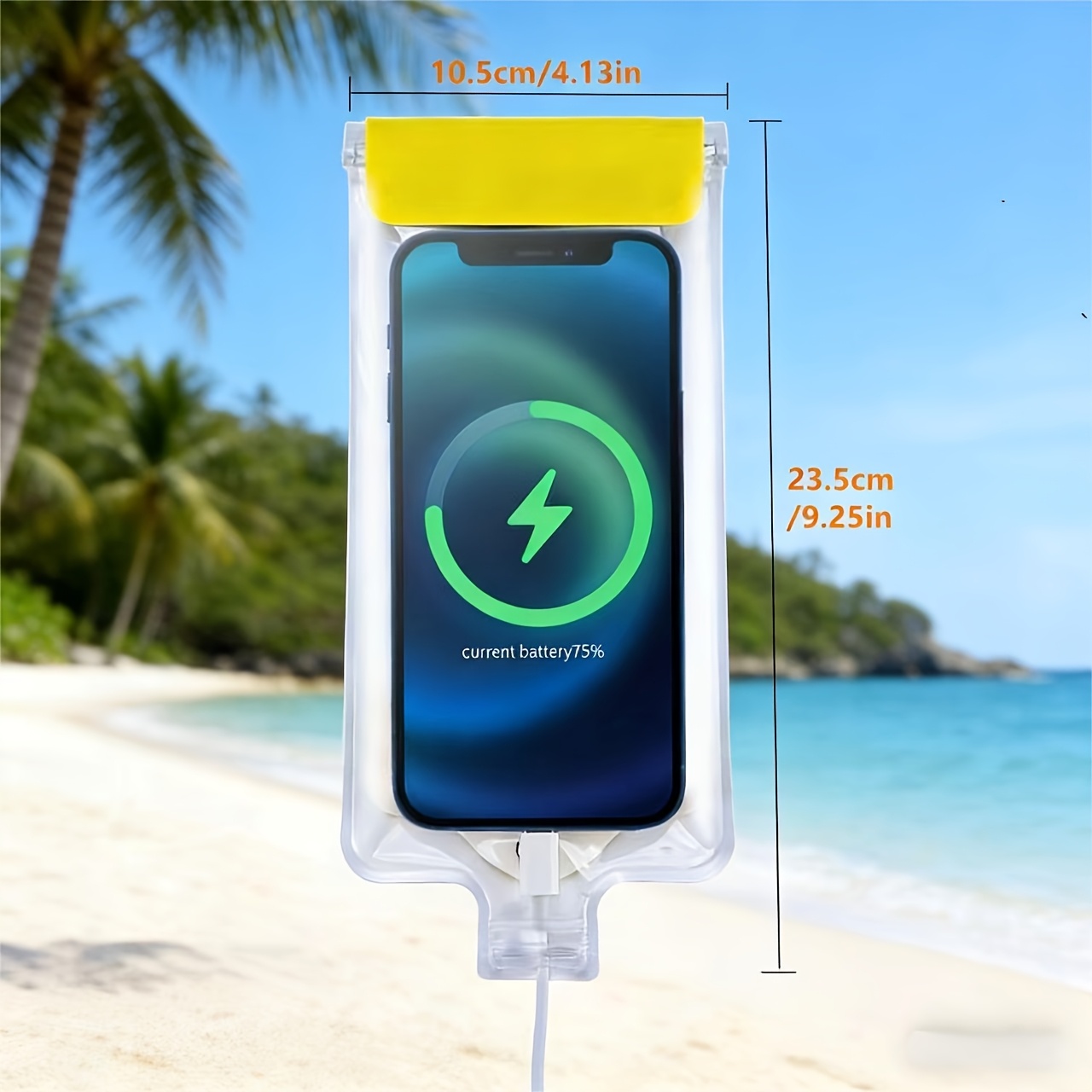 TEMU Multifunctional Mobile Phone Bag, Rechargeable Touch Screen Navigation, Diving Takeaway Rider Special Mobile Phone Case, New Universal Rainproof