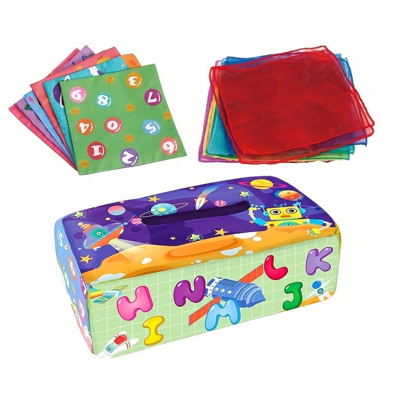 Baby Tissue Box Toy - Sensory Training and Tummy Time Essential